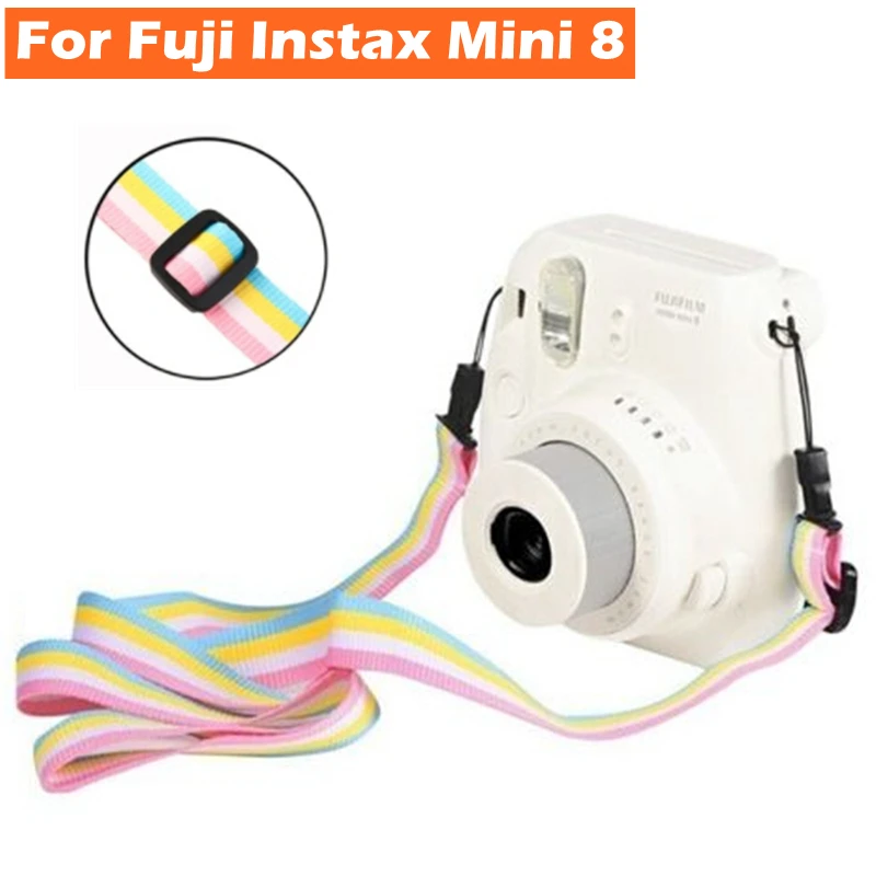 Удобный регулируемый Радужный наплечный ремень для камеры Fujifilm Fuji пленка Instax Mini 8