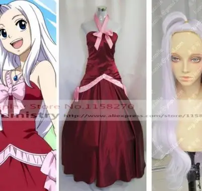 Fairy Tail Mirajane Strauss Cosplay Costume Dress full set |