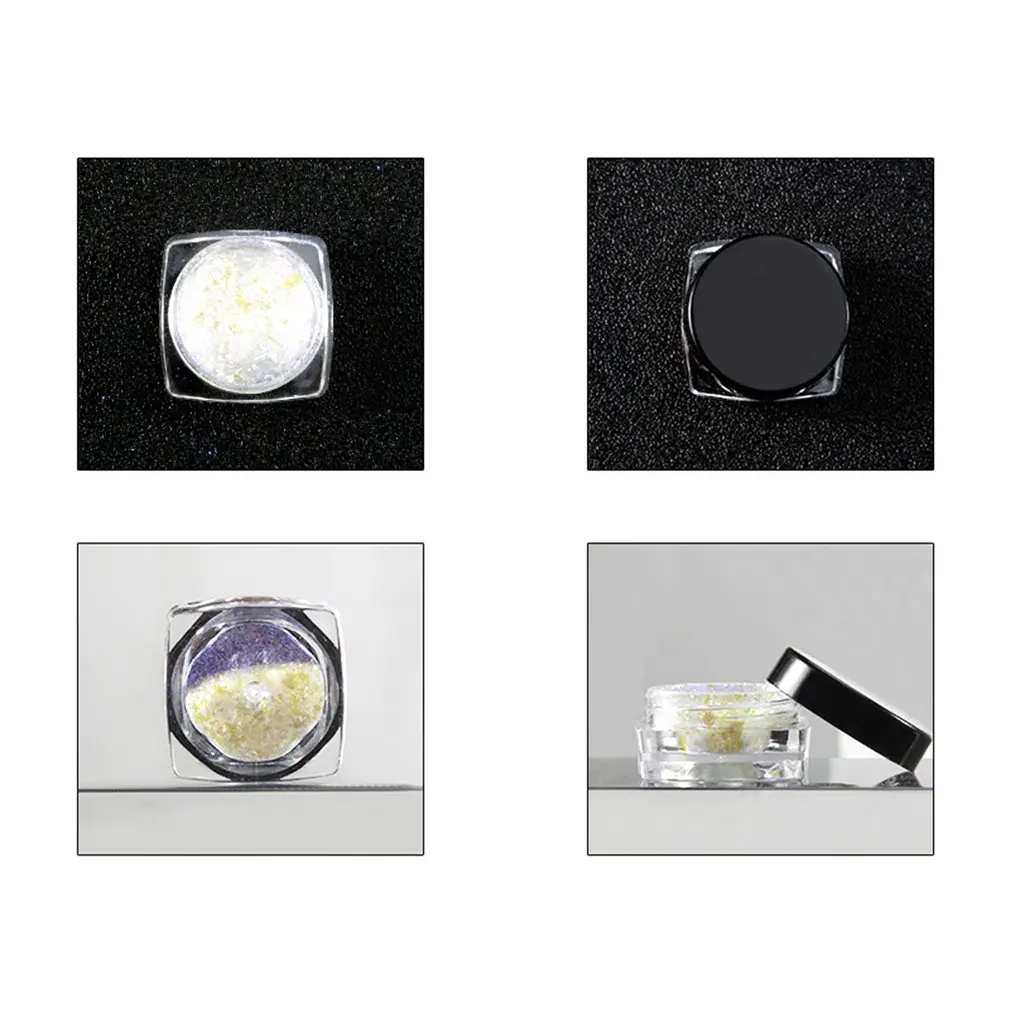 Прозрачный блестящий зеркальный лак для ногтей порошок пыль DIY Блестки нейл Арта