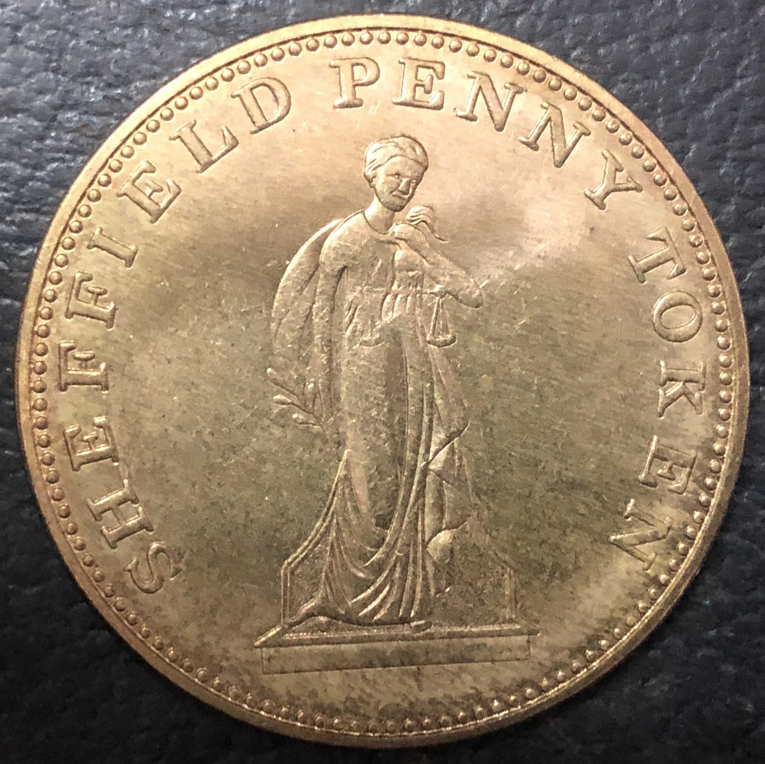 1815 Великобритания один пенни маркер имитация монеты