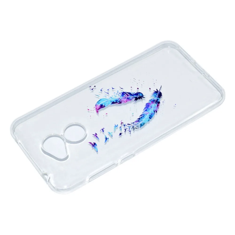 Вадза чехол для huawei Honor V9 9 Lite Прозрачный шаблон задняя крышка перья мягкие ТПУ lite