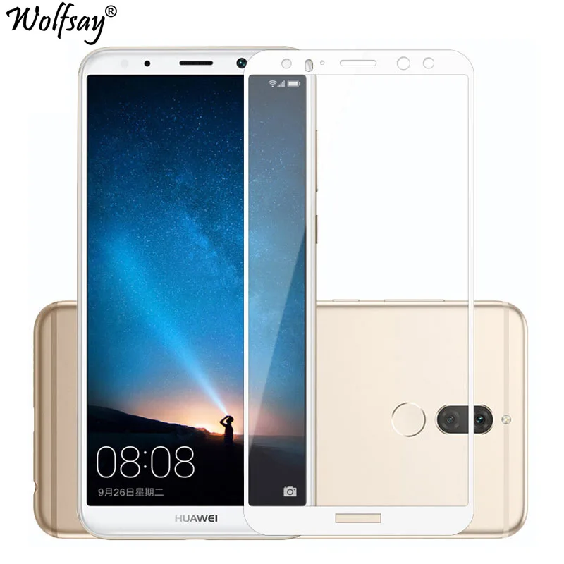 Закаленное стекло с полным покрытием для Huawei Nova 2i Защита экрана Mate 10 Lite Color 9H