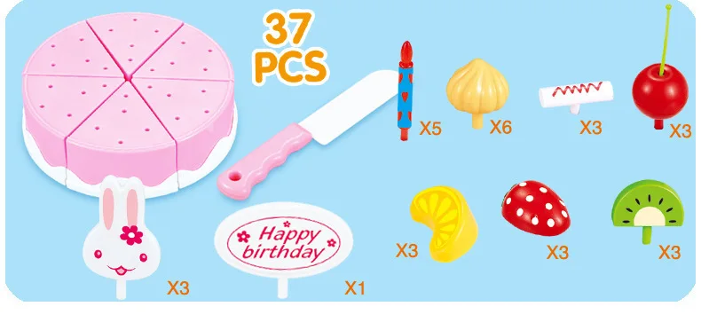 37 классические кухонные игрушки, ролевые игры, набор кухонных продуктов «сделай сам», развивающие игрушки, модель торта на день рождения, игрушки для игр, игрушки для девочек