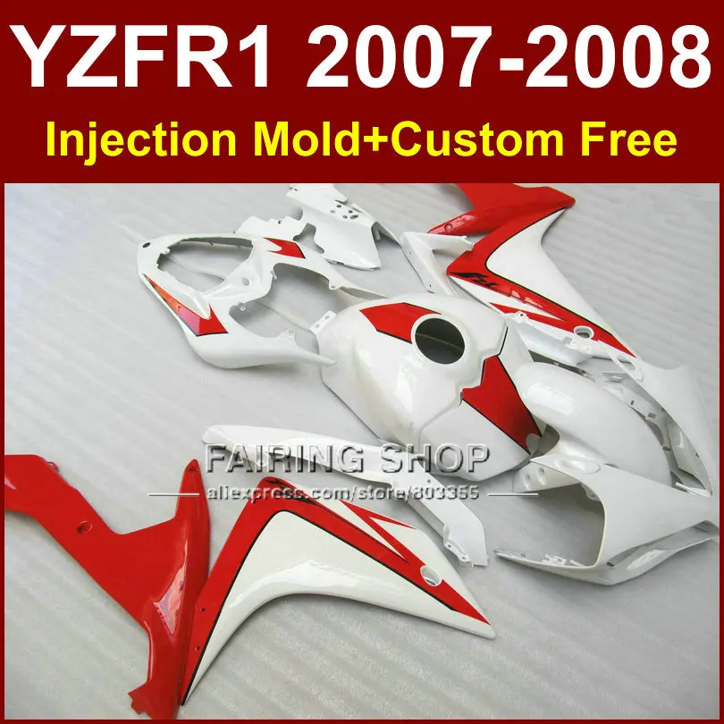 Новые обтекатели для мотоциклов YAMAHA YZFR1 2007 2008 литьевая пресс форма белого кузова
