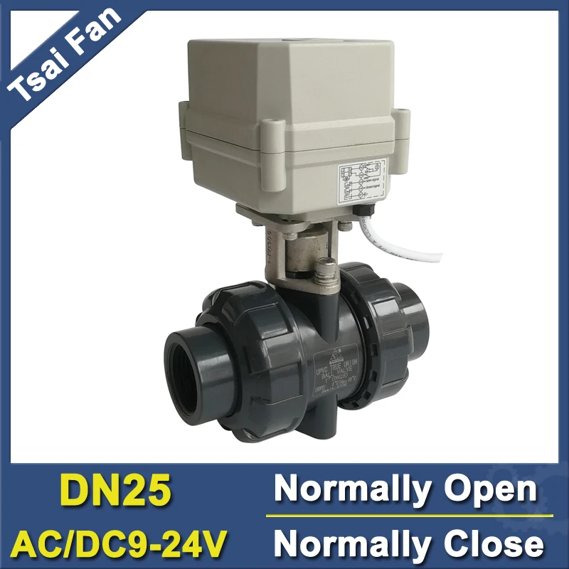 

TF25-P2-C AC/DC9V-24V PVC 1 ''DN25 возврат неисправности при питании нормально открытый/закрытый клапан BSP или NPT резьба 10 нм ВКЛ/ВЫКЛ 15 сек, металлическая шестерня