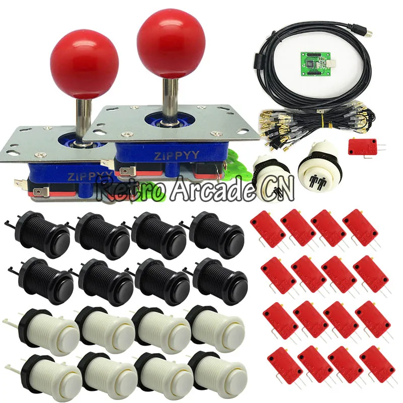 2 игрока Mame Arcade USB Kit PC PS3 в 1 энкодер для джойстиков 4/8 way & 16 HAPP кнопки|arcade usb kit|mame arcade2