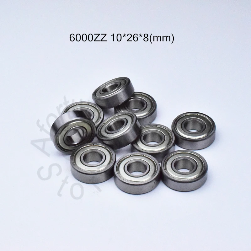 6000ZZ 10*26*8 (мм) 1 шт. подшипник ABEC 5 6000 6000z радиальный из хромированной