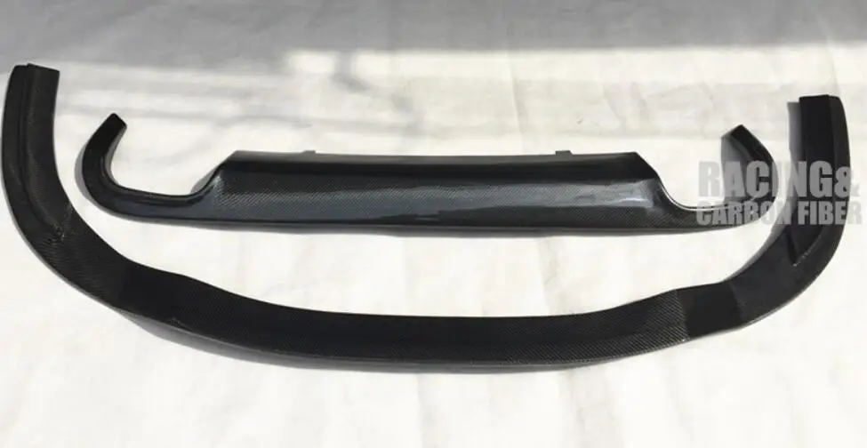 VW R36 дорожный корпус KIT-2PCS/комплект из углеродного волокна губа-накладка спойлер, диффузор набор-Quad tip use - Цвет: with quad tip