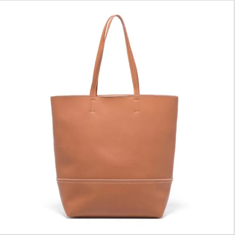 Anti-theft Design Genuine Leather Tote Bags Second Layer Cowhide Handbags Women Shoulder Female Large Capacity Liner Bag | Багаж и сумки