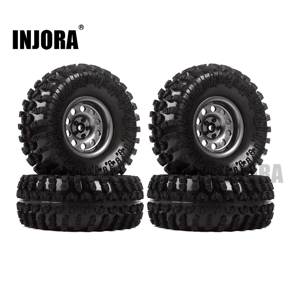 Металлические колеса и колесные шины INJORA 4 шт. 2 дюйма Beadlock для 1/10 RC Crawler Axial SCX10 RR10