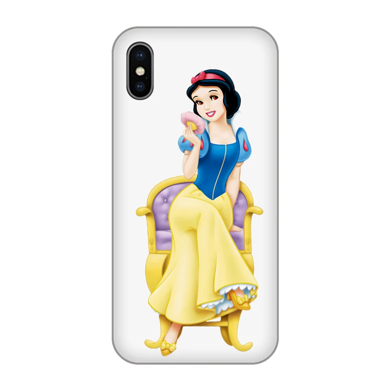 Милый мультяшный чехол принцессы disneys для iphone 4 5 5S 5C SE Xs Max Xr X 6 6s 7 8 plus белоснежная