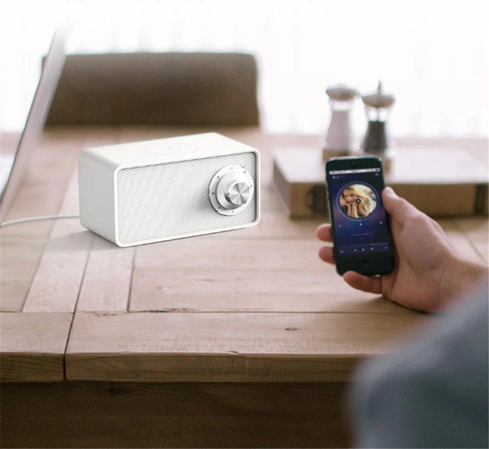 Xiaomi Mijia Zhiling Qualitell сток Беспроводное зарядное устройство белый шум динамик BLT5.0 EPP протокол 10 Вт Быстрая зарядка зарядное устройство динамик
