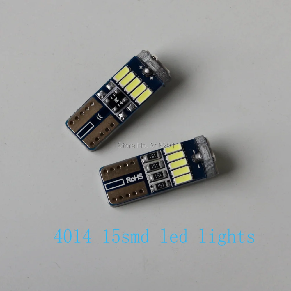 Новинка 100 шт. T10 15SMD 4014 led Canbus без ошибок неполярный светодиодный светильник W5W для