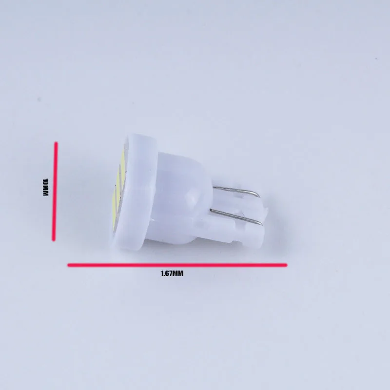 100 шт. T10 3 SMD 7014 светодиодный 3SMD 7020 1 Вт белый синий красный зеленый желтый W5W