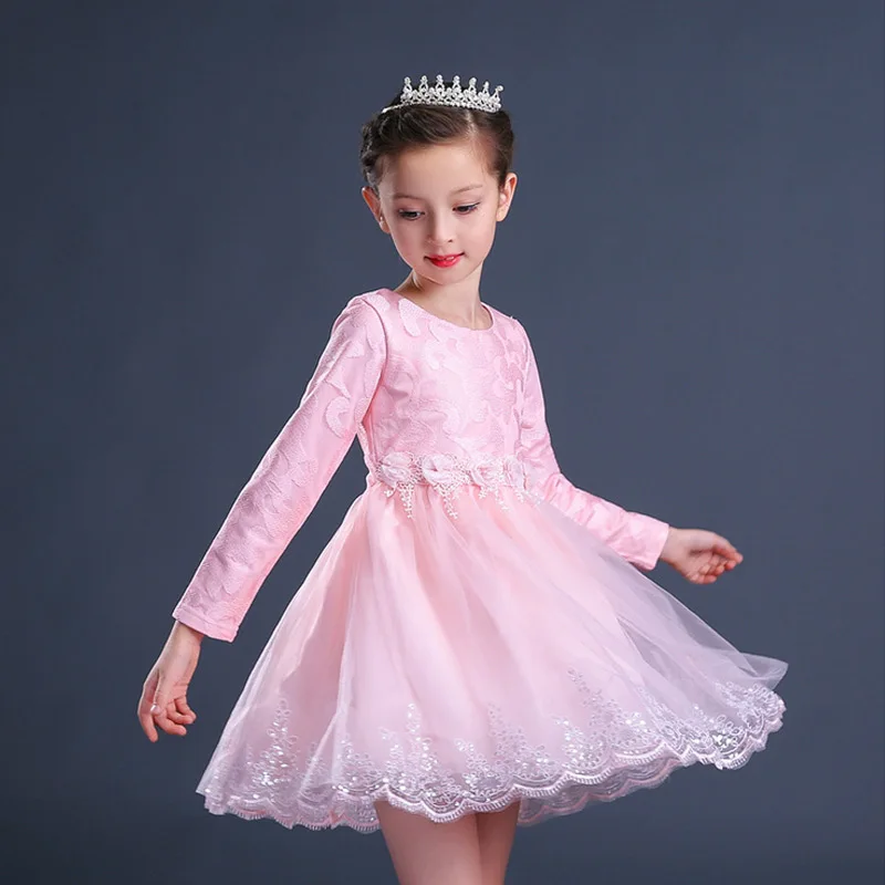 Новое Брендовое вечернее платье для девочек LCJMMO 2017 одежда принцессы маленьких