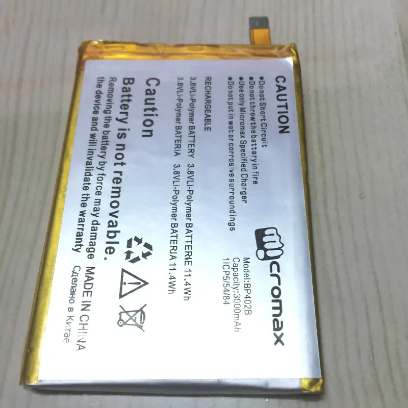 Аккумулятор 3000 мАч для батарей Micromax BP402B Canvas Spark 2 Q391 + трек код|Аккумуляторы