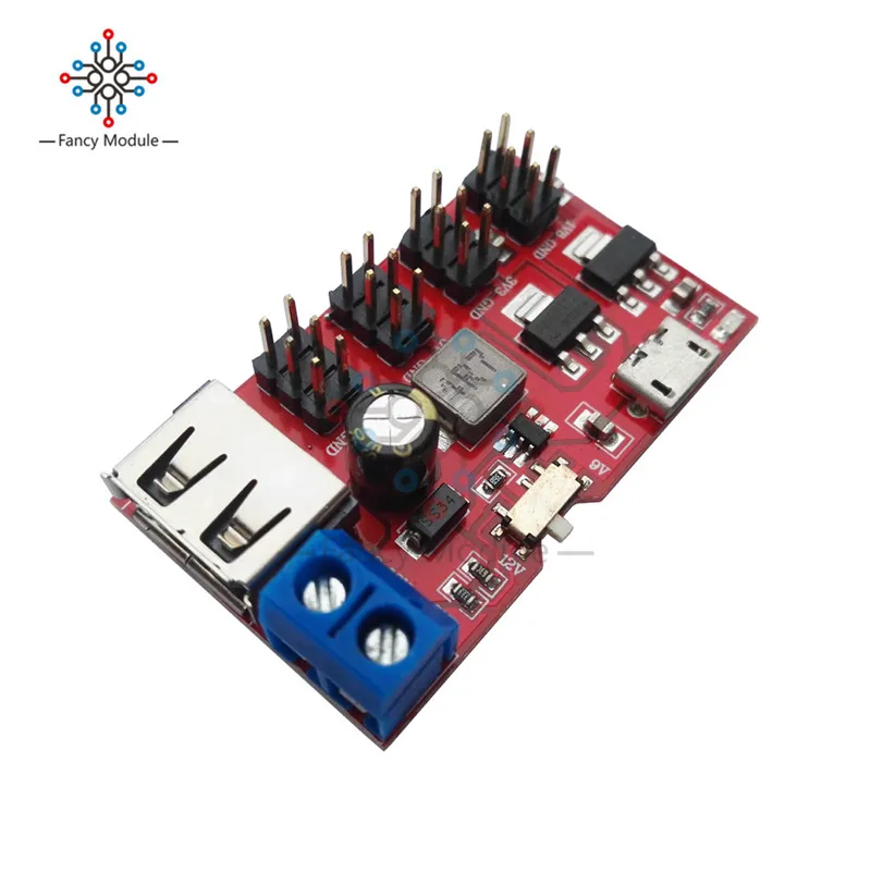 Мини-usb мощность Breakout DC В DC модуль питания Micro USB 5 V до 1,8 V-12 V 1,8 V 3,3 V 5 V 9 V 12 V переключатель для ардуино