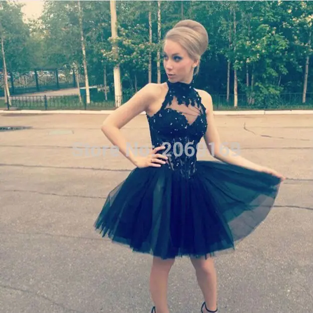 Недорогие Выпускные платья с рукавами три четверти 2020 черное платье фатиновая