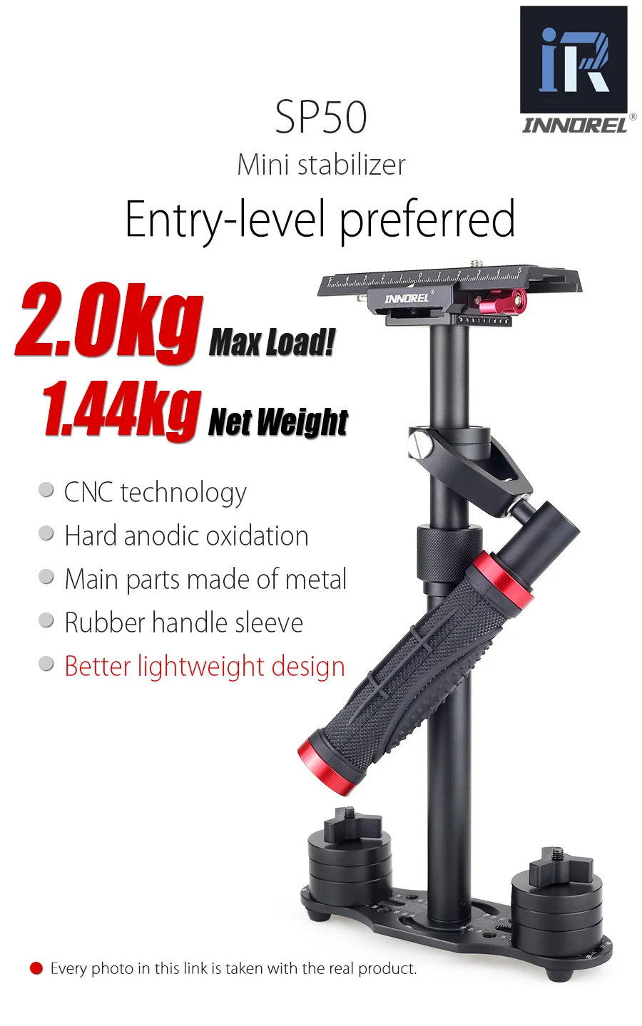 SP50 Мини Ручной Стабилизатор камеры DSLR видео steadicam steadycam для Nikon Canon 5D3 5D4 sony VS S40 S60