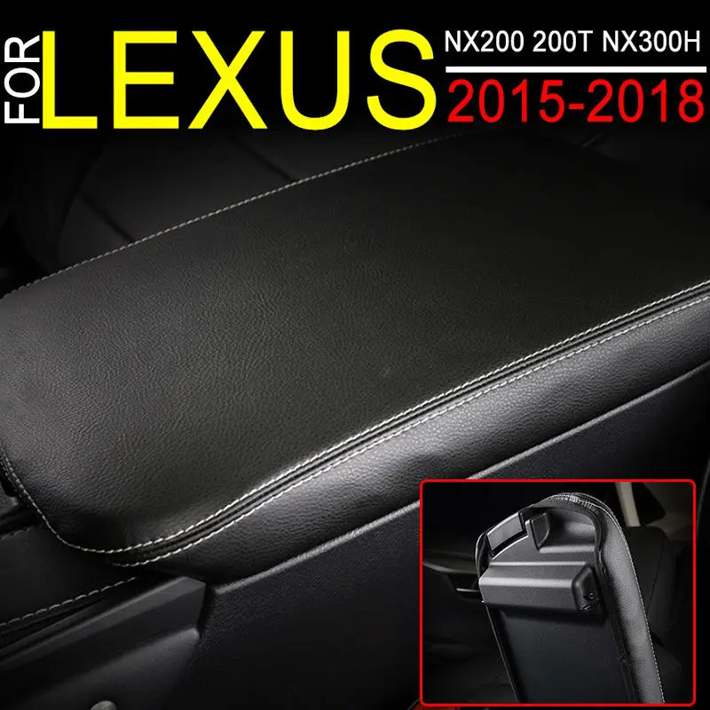 Кожаный верхний центральный подлокотник поверхностный чехол для Lexus NX200 200t NX300h- внутренние части красный черный CF