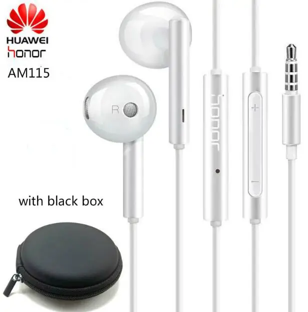 AM115 green box Оригинальные наушники huawei с микрофоном 3,5 мм/гарнитура type-C для huawei P7 P8 P9 Lite P10 mate 10 Pro mate 20 Pro P20 Pro xiaomi 2s 6x Mi8 - Цвет: AM115 green box