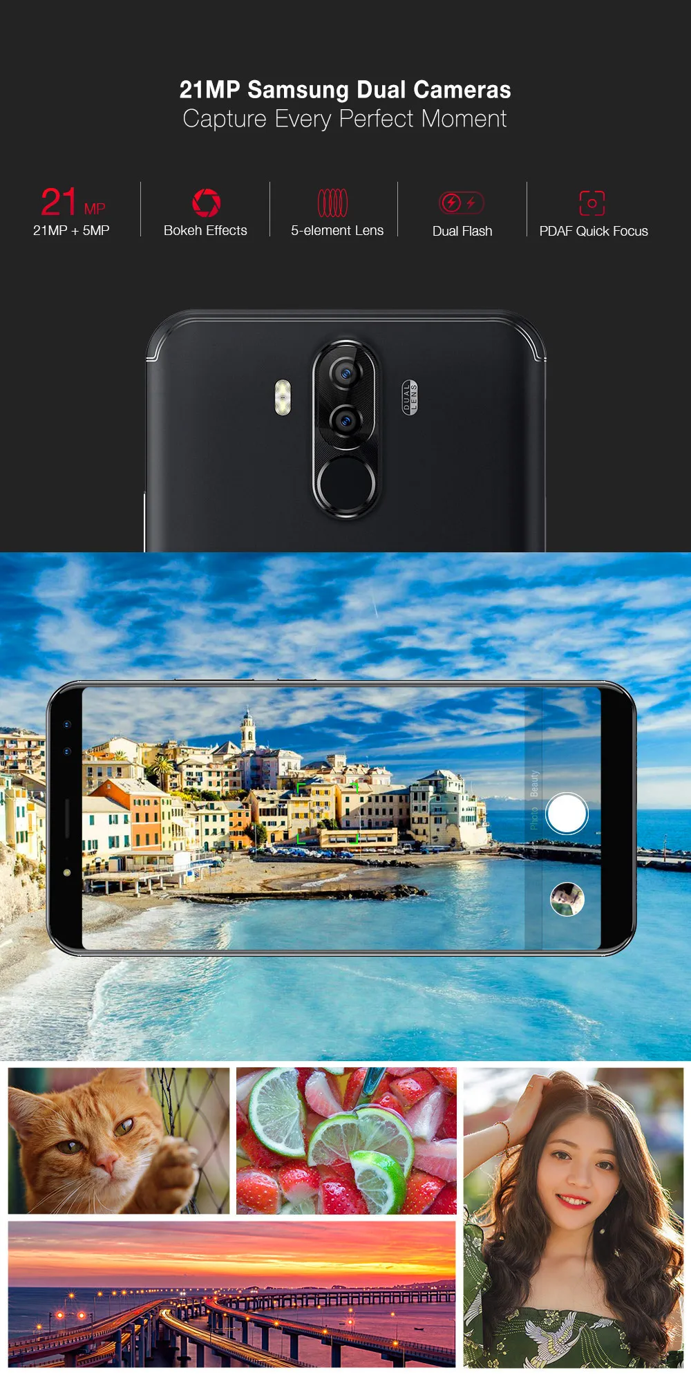 Ulefone power 3 Android 7,1 мобильный телефон 6," 18:9 FHD+ MT6763 Восьмиядерный 6 ГБ+ 64 ГБ 21 МП четырехъядерный камера 6080 мАч Face ID 4G смартфон