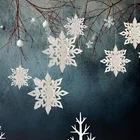 6 шт. 3D Снежинка из бумаги, гирлянды, подвесные украшения, рождественские украшения для дома, рождественские аксессуары, Новогодние товары Neol