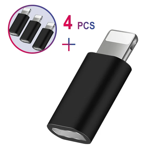 4PC ACCEZZ Micro USB Женский адаптер для Apple OTG конвертер зарядки данных для iphone 5 6 7 8 Plus XS MAX XR для ipad Mini адаптеры - Цвет: 4PC