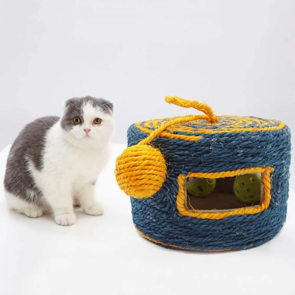 Когтеточка для котов, домашних животных, кошек, игрушки, забавные износостойкие для игры котов, поста, в ловушке, шарики с колокольчиками, товары для обучения кошек
