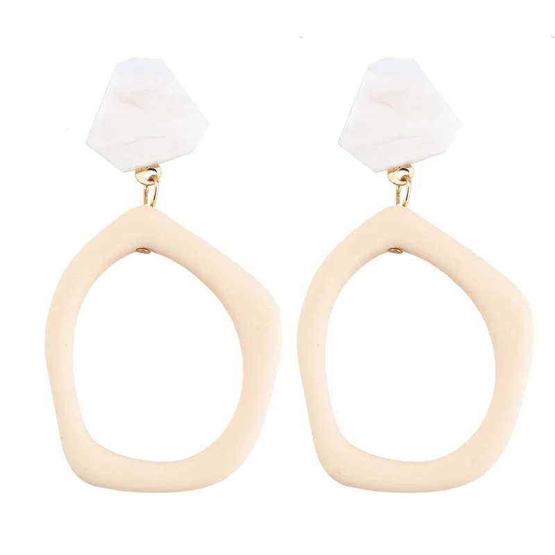 Женские акриловые серьги подвески романтичные Разноцветные длинные висячие