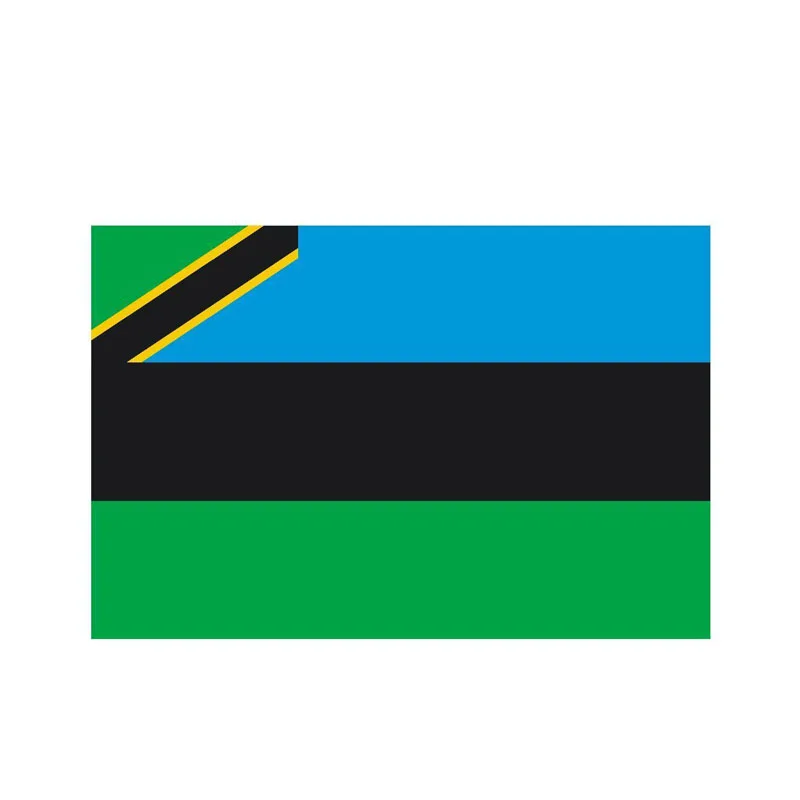 YJZT 14CM*9.2CM Creative Funny Flag ZANZIBAR Decal Reflective Car Sticker 6-0532 | Автомобили и мотоциклы