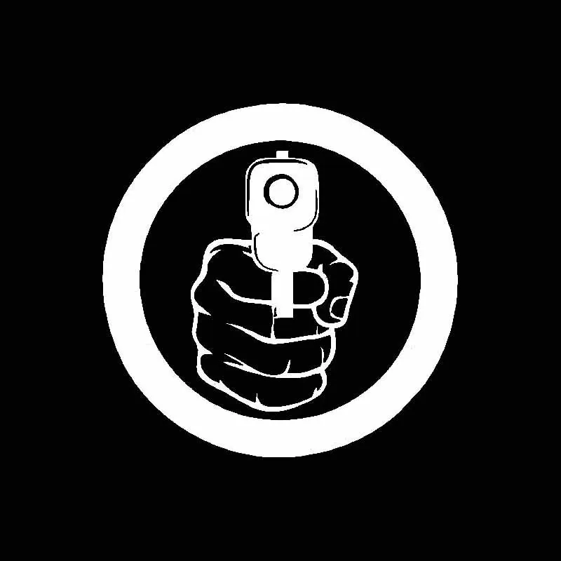 YJZT 15 2 см * забавная виниловая наклейка автомобильная Оружейная черная серебряная