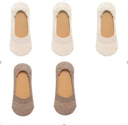 5 pairs 5 пар/лот новые женские носки сплошной цвет невидимые женские короткие носки летние тонкие нескользящие носки-башмачки для девочек TJ233 - Цвет: 5 pairs