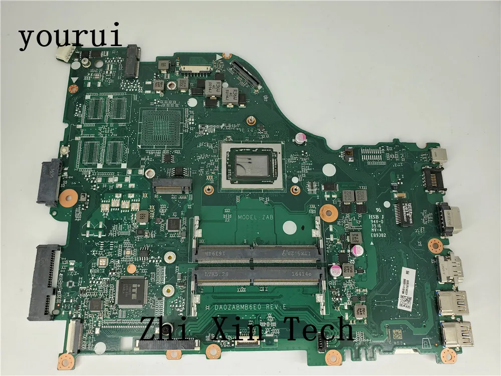 

yourui DA0ZABMB6E0 For Acer Aspire E5-523G Laptop Motherboatd NBGE811006 NB.GE811.006 With A12-9700P DDR3 Tested