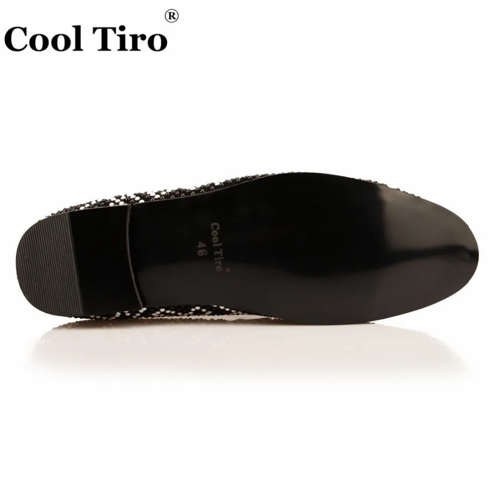 COOL TIRO/мужские лоферы со стразами и цвет белый золотистый черные замшевые