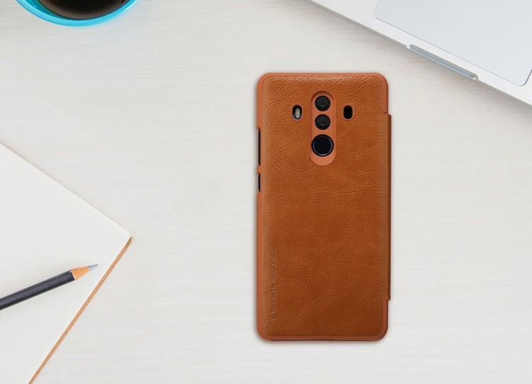 Коврики 10 Pro Чехол бренд Nillkin Qin Высокое качество LTHR Флип кожаный чехол для Huawei