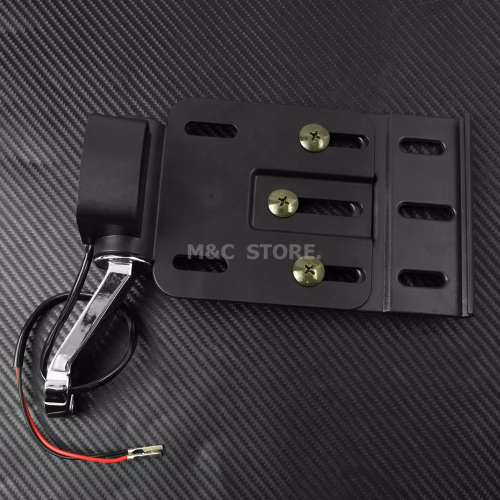 Хром Мотоцикл телескопический складной светодиодный светильник боковое