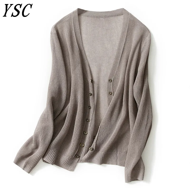 Shallow Camel YUNSHUCLOSET, дизайн, смесь шелка, приятный кардиган, крутая трикотажная рубашка, короткий двубортный кардиган - Цвет: Shallow Camel