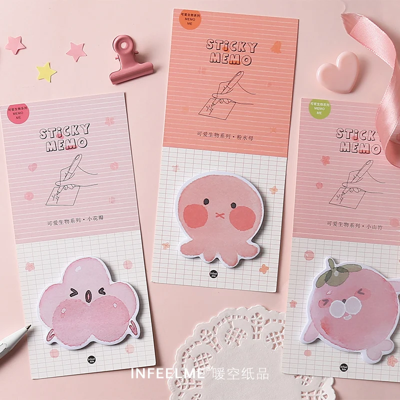 

12PCS/LOT lovely creatures series sticky n times stickers memo pad