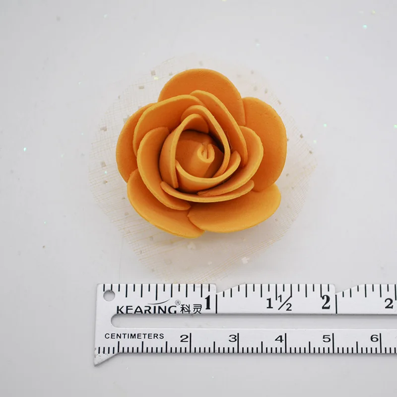 50 шт./лот 3 5 см PE Foam Rose многоразовая искусственная Цветочная головка ручной работы