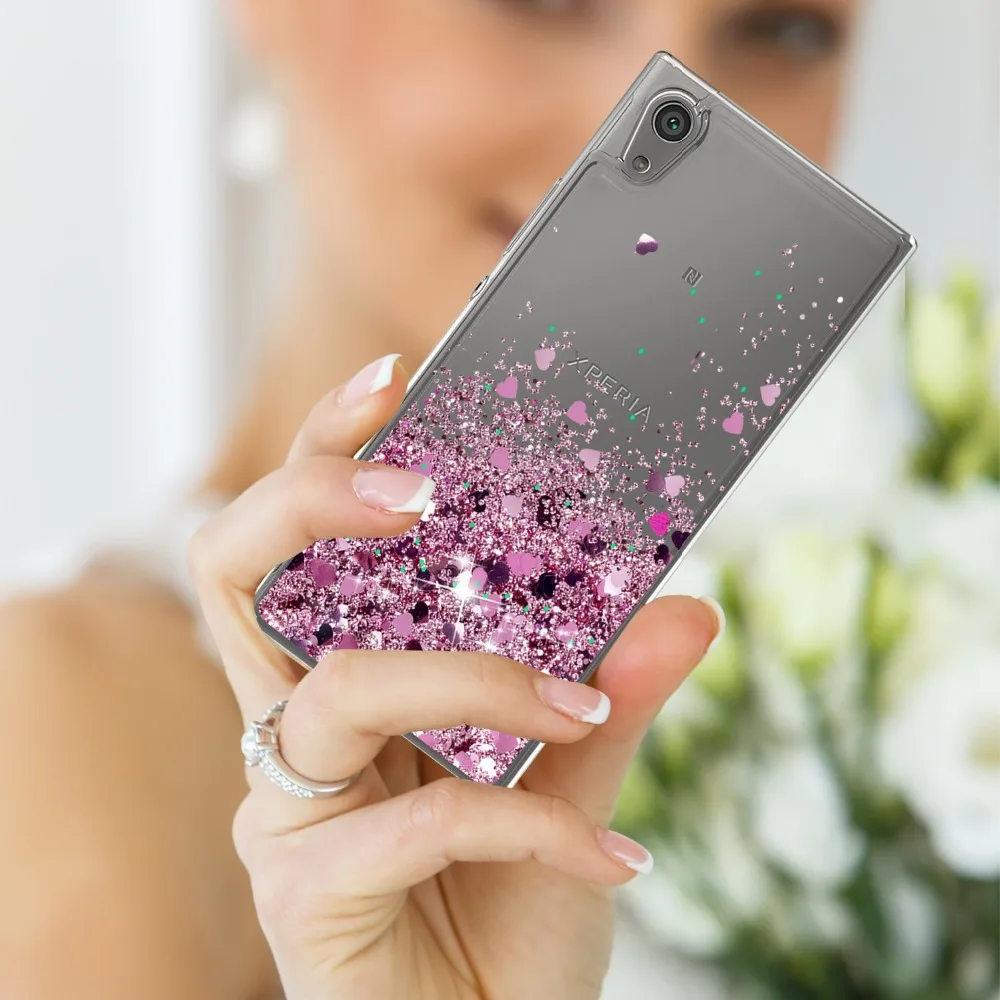 Для Sony Xperia XA2 ультра блестящий Жидкий чехол для силиконовый динамический Qicksand Star