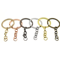 10pcslot key chain key ring rose gold black colorround split keyrings keychain jewelry making wholesale
