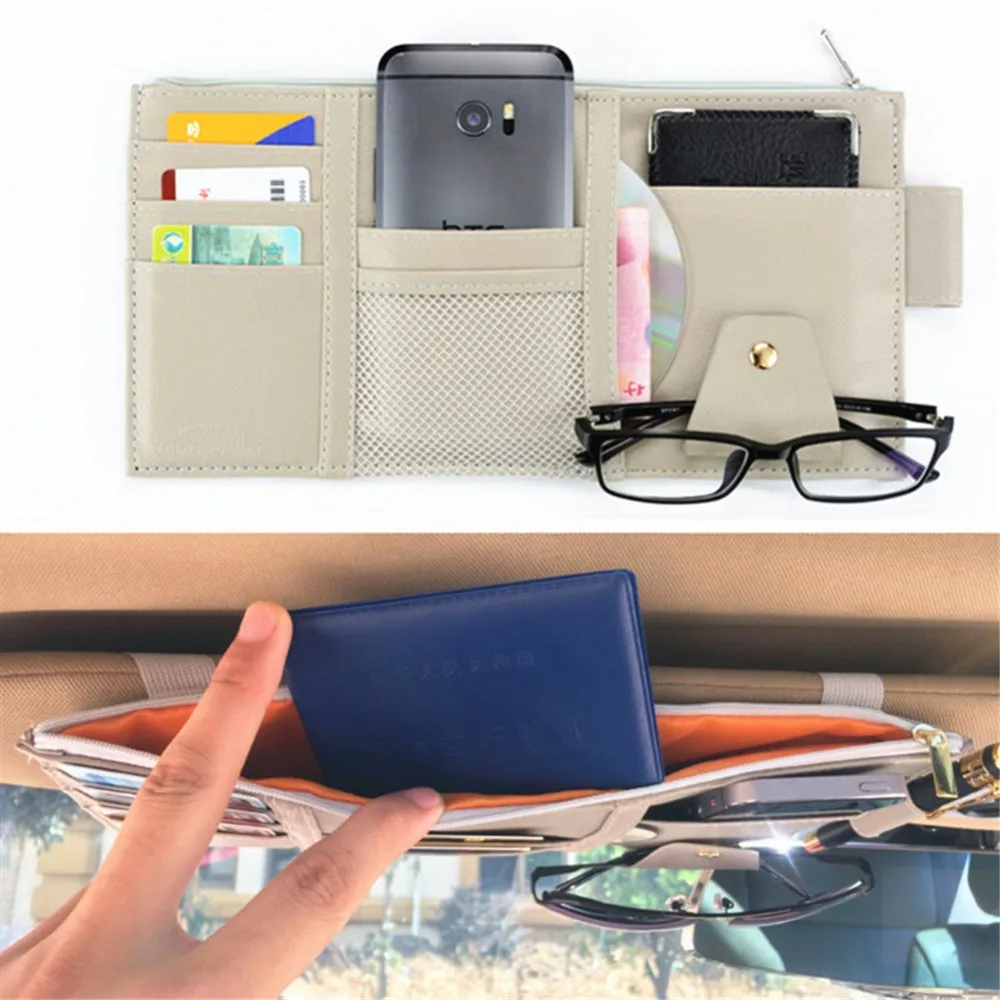 Автомобильный Органайзер на солнцезащитный козырек мульти карманная сумка для