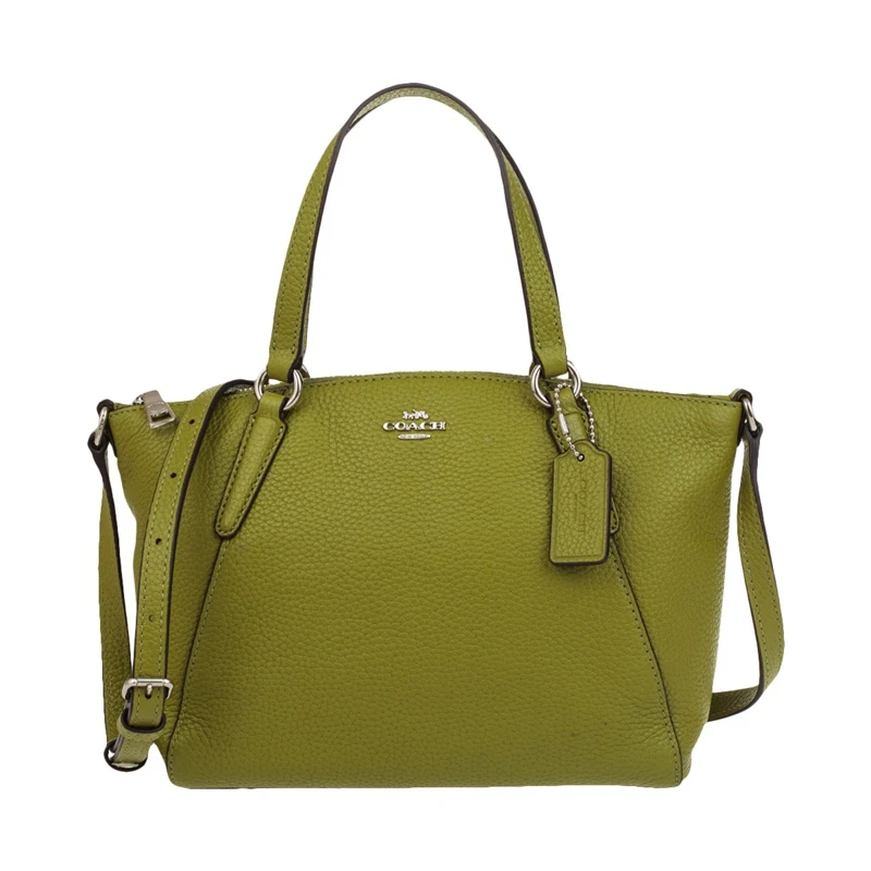 Coach Pebble Кожаная Мини сумка-портфель Kelsey F28994/F22316/F57563 - Цвет: greenF28994SVAX7