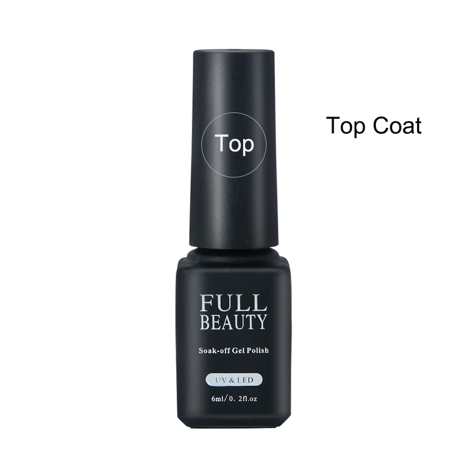 Top coat 6 мл, новинка, УФ Гель-лак для ногтей, гибридный, красный, черный, белый, чистый цвет, замочить от лака, гель-краска, основа, верхнее покрытие, маникюрный LAJD01-06 - Цвет: Top coat
