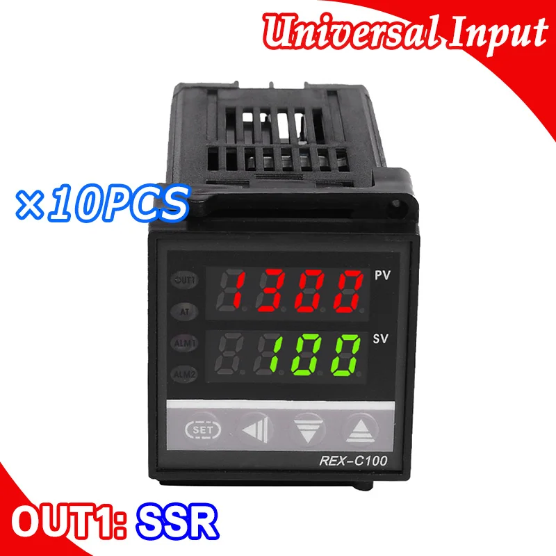 Цифровой ПИД регулятор температуры входной датчик термопары K выход SSR размер 48*48