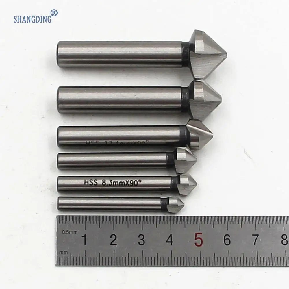 Круглый хвостовик 6 шт./компл. 3 Флейта из быстрорежущей стали твердые металлы