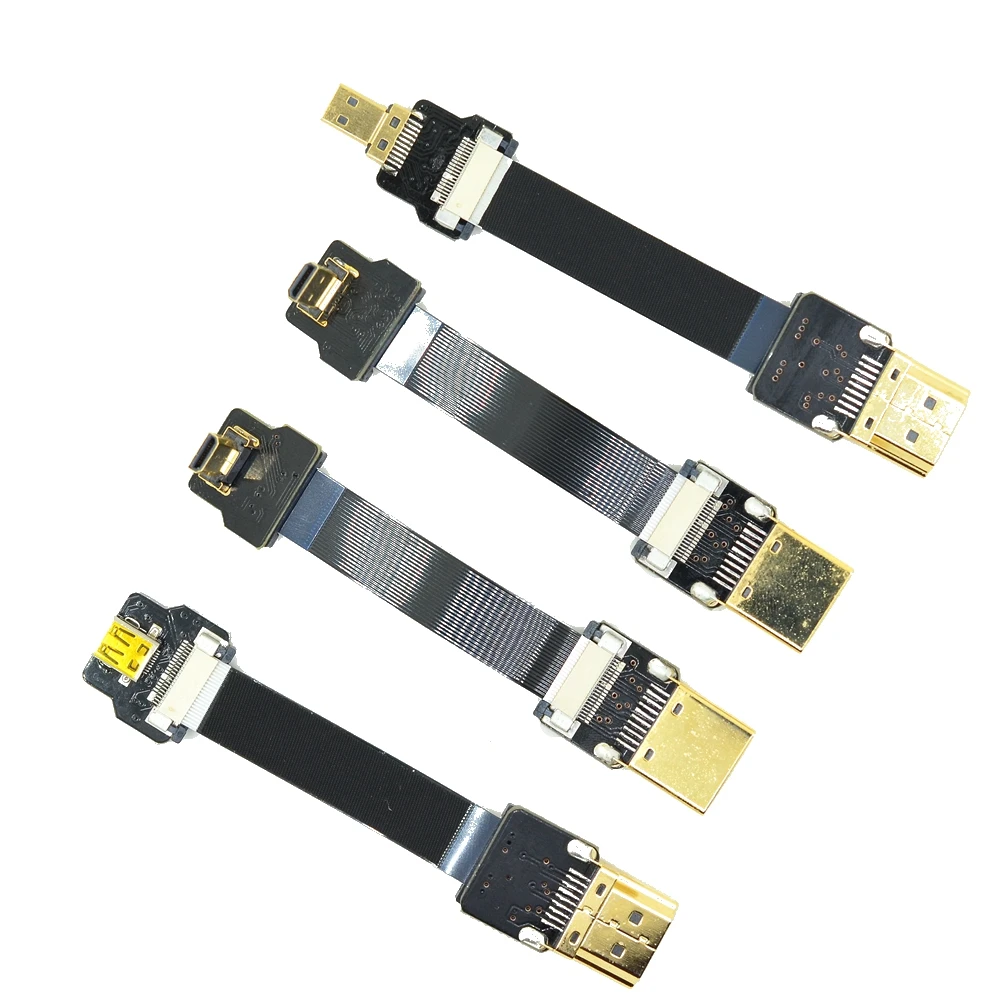 Плоский HDMI кабель для мультикоптера и аэрофотосъемки 5 100 см адаптер типа D FPV Micro