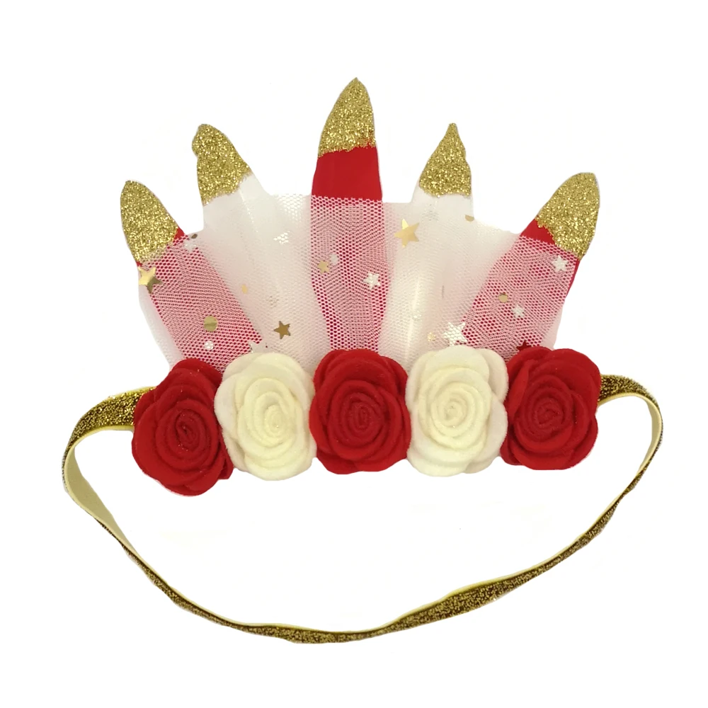 Ободок для волос с перьями и цветочными коронами маленьких девочек богемная