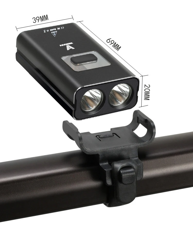 Waterproof Bike Light USB Front With 2 Led Rechargeable Battery Cycling Bicycle Flashlight MTB Accessories | Спорт и развлечения